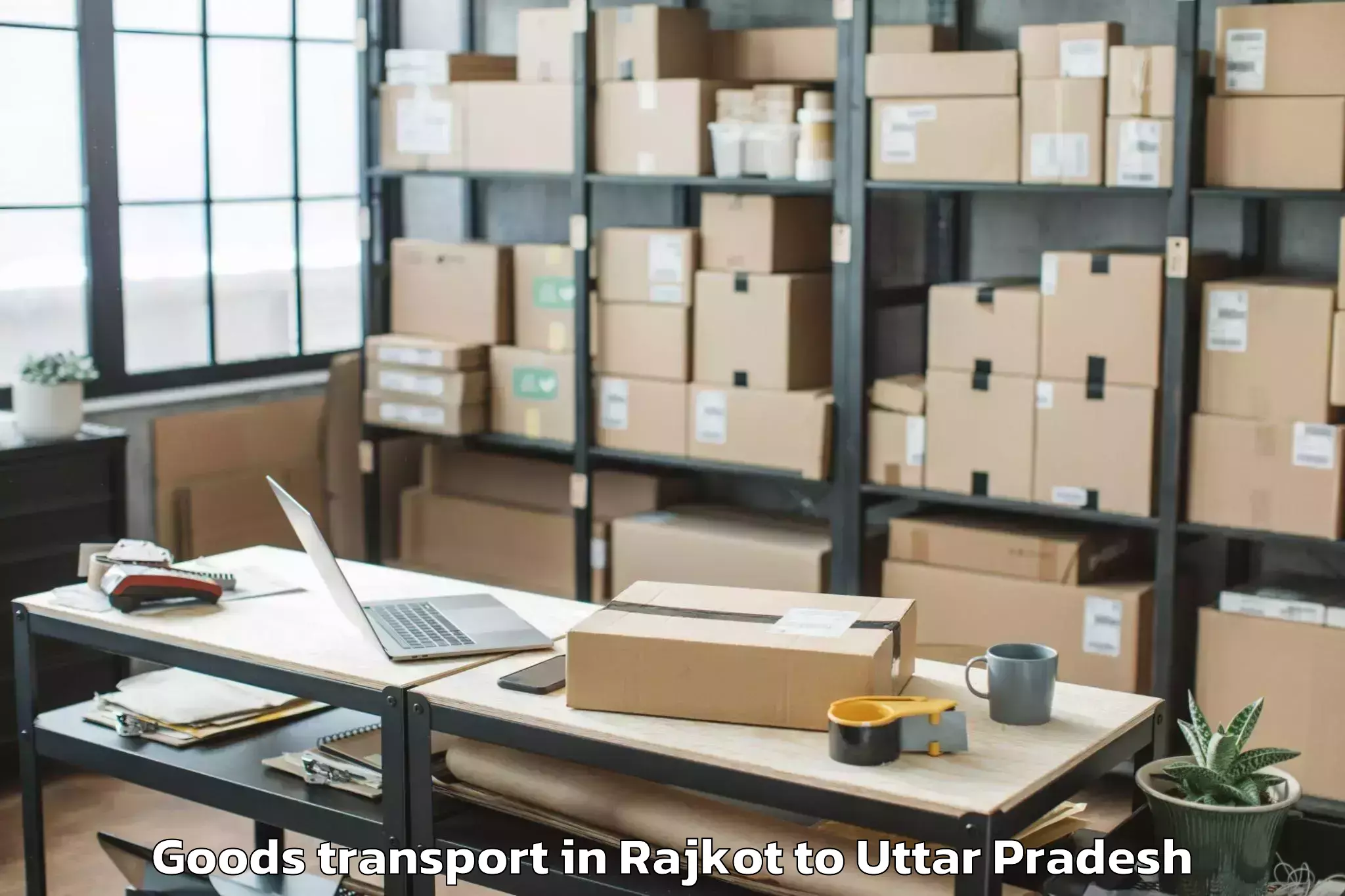 Top Rajkot to Vrindavan Goods Transport Available